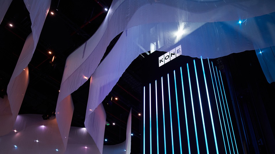 Thanks to its built-in connectivity, KONE DX Class elevator enhances the Finland Pavilion visitor experience.
