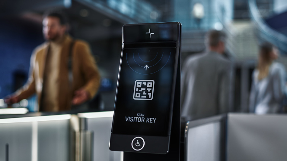 The combination of connectivity, apps, and a sleek design enable seamless journeys and customized user experiences in office buildings.